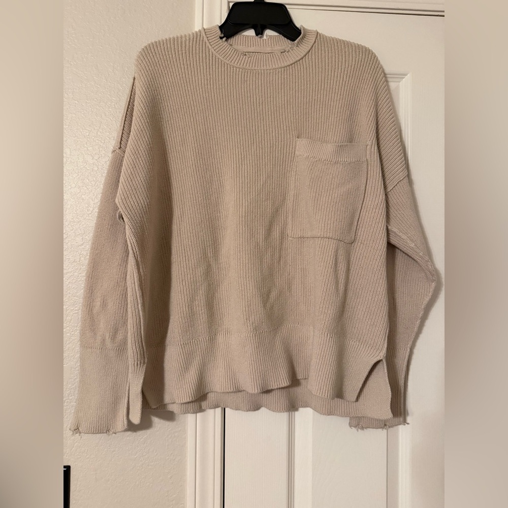 Pistola Women's Beige Crewneck Sweater